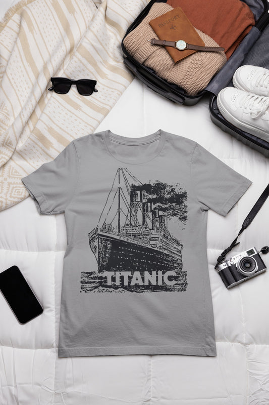 Custom shirt with Titanic - vintage t shirt, kid cruise shirt, boys Titanic shirt. Gift history buff, gift for boy, gift for son