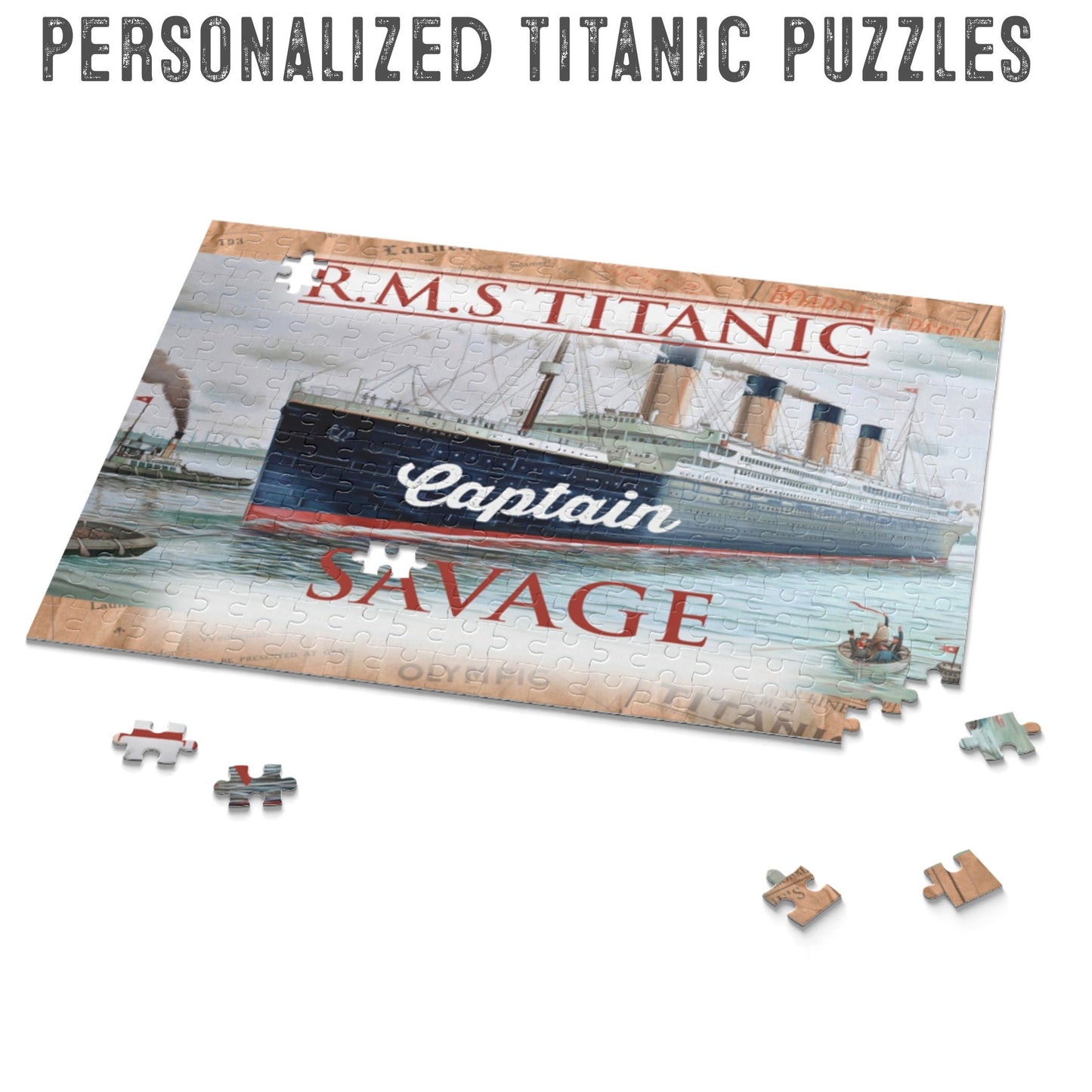 Kid's name puzzles, Titanic  jigsaw puzzles for children, 8-year-old gift, name puzzles with personalization