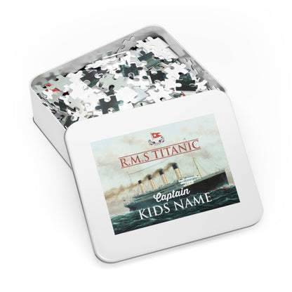 Titanic custom jigsaw puzzle, personalized name puzzle - name puzzle baby, gift for history lover (30, 110, 252, 500, 1000-piece)