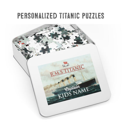 Titanic custom jigsaw puzzle, personalized name puzzle - name puzzle baby, gift for history lover (30, 110, 252, 500, 1000-piece)