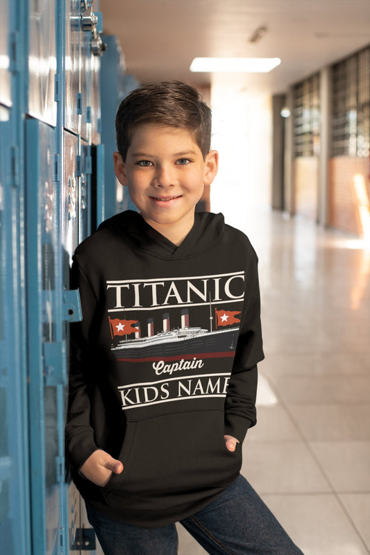 Titanic Hooded Sweatshirt, kids shirt for history buff, trendy hoodie for son gift for a child 8th birthday, streetwear children's clothing