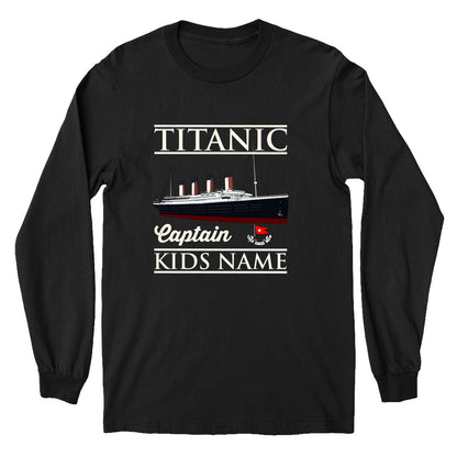 Captain Titanic custom name shirt, handmade t shirt - personalizer reusable Titanic gift for boy 6 8 years long sleeve shirts youth Sizes