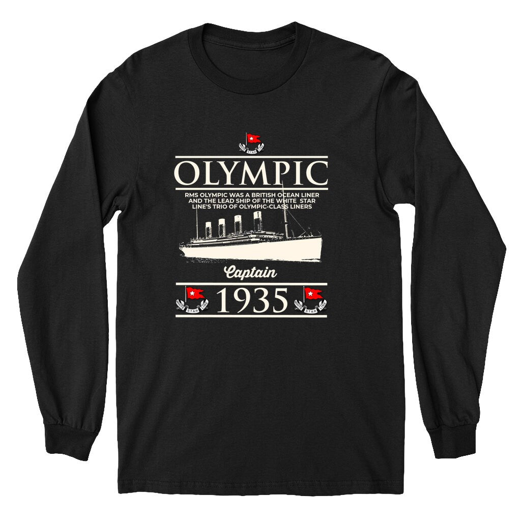 Olympic gift for history lover, Titanic's twin long sleeve shirts, shirt for boy and girl history buff, White Star Line tshirt (youth sizes)