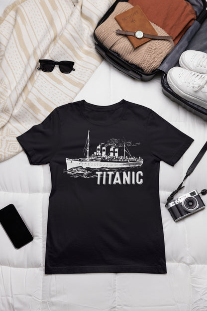 Vintage Titanic shirt, old movie t shirt, R.M.S Titanic party clothes, gift for pupil