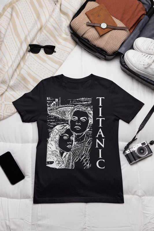 Etsy shirt Jack and Rose with Titanic - perfect gift for couple. Movie poster t shirt, vintage tees. Gift for her, gift for him