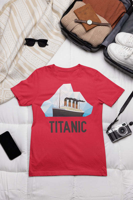 Sea print shirt - Titanic vintage t shirt, personalized gift for Titanic fan; Tee shirt for history buff and Titanic lover