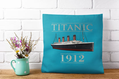 Titanic pillow - history buff pillow - Titanic 1912 vintage pillow & throw pillow covers, pillow covers 18 x 18, yellow pillow