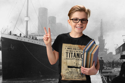 White Star Line t-shirt, Titanic vintage tee - 6 year old boy gift, custom kid shirt - Titanic party gift for history lover